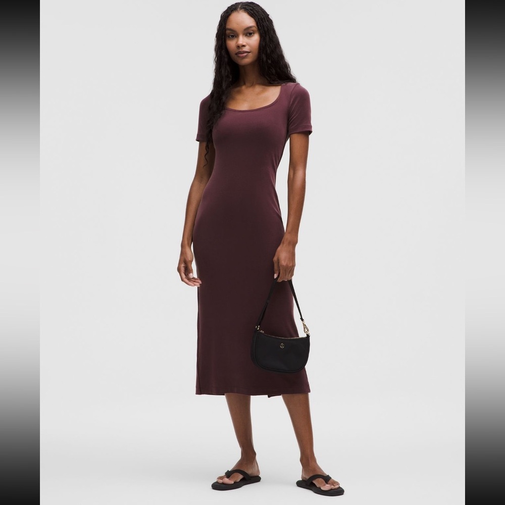 NWOT Lululemon Drapey Softstreme Scoop Neck Midi Dress, size L